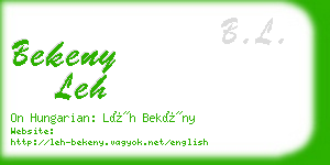 bekeny leh business card